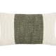 Knitty Stripe Wool Cushion 40 x 66 cm in Green