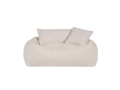 Woofins Small Dog Bed  in Chalk Boucle