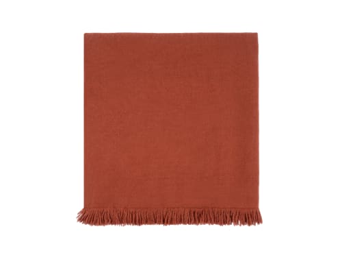Nuzzler Merino Wool Blanket 170 x 180 cm in Terracotta