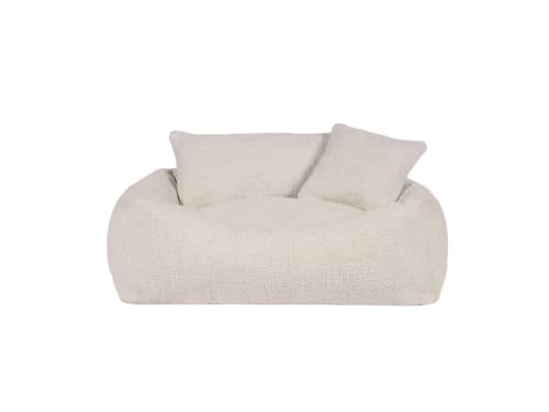 Woofins Small Dog Bed  in Chalk Boucle
