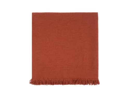 Nuzzler Merino Wool Blanket 170 x 180 cm in Terracotta