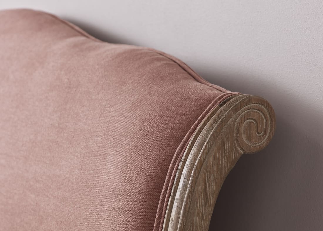 Coco Bed in Pudding Pink Clever Linen