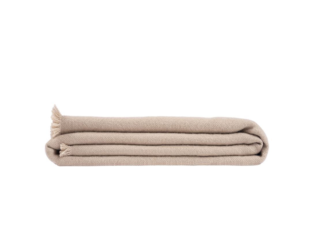 Nuzzler Merino Wool Blanket 170 x 180 cm in Taupe