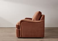 Jonesy Sofa Bed in Broken Pot Orange Velvet