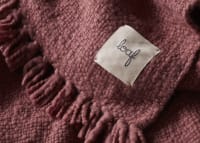 Wefty Wool Blanket 170 x 180 cm in Pink