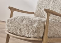 Shearer Squishbag Accent Chair in Whitewashed Oak