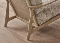 Shearer Squishbag Accent Chair in Whitewashed Oak