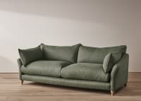 Brioche Sofa in Waxed Jacket Green Linen