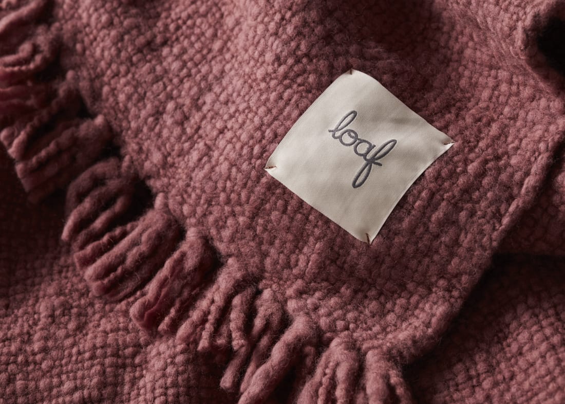 Wefty Wool Blanket 170 x 180 cm in Pink