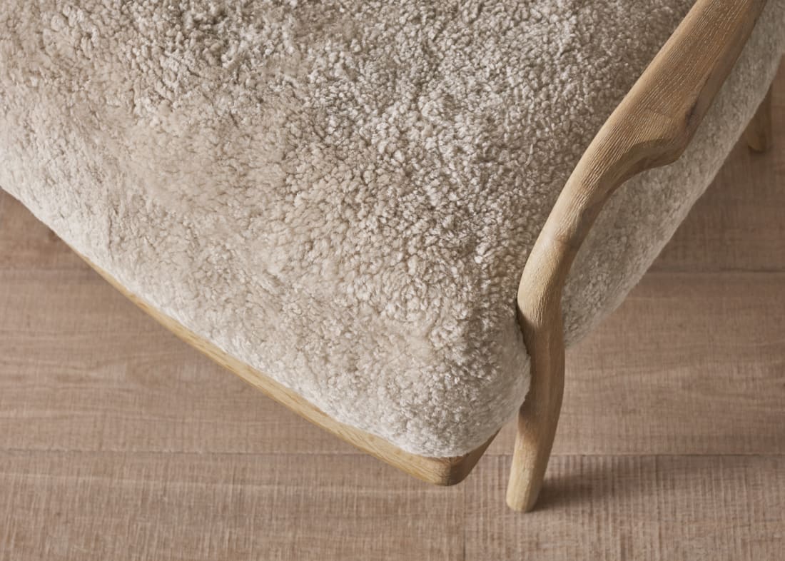Shearer Easins Accent Chair in Whitewashed Oak