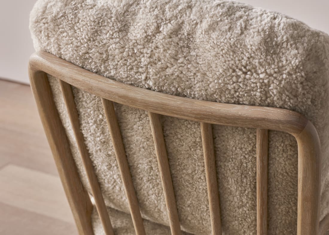 Shearer Easins Accent Chair in Whitewashed Oak