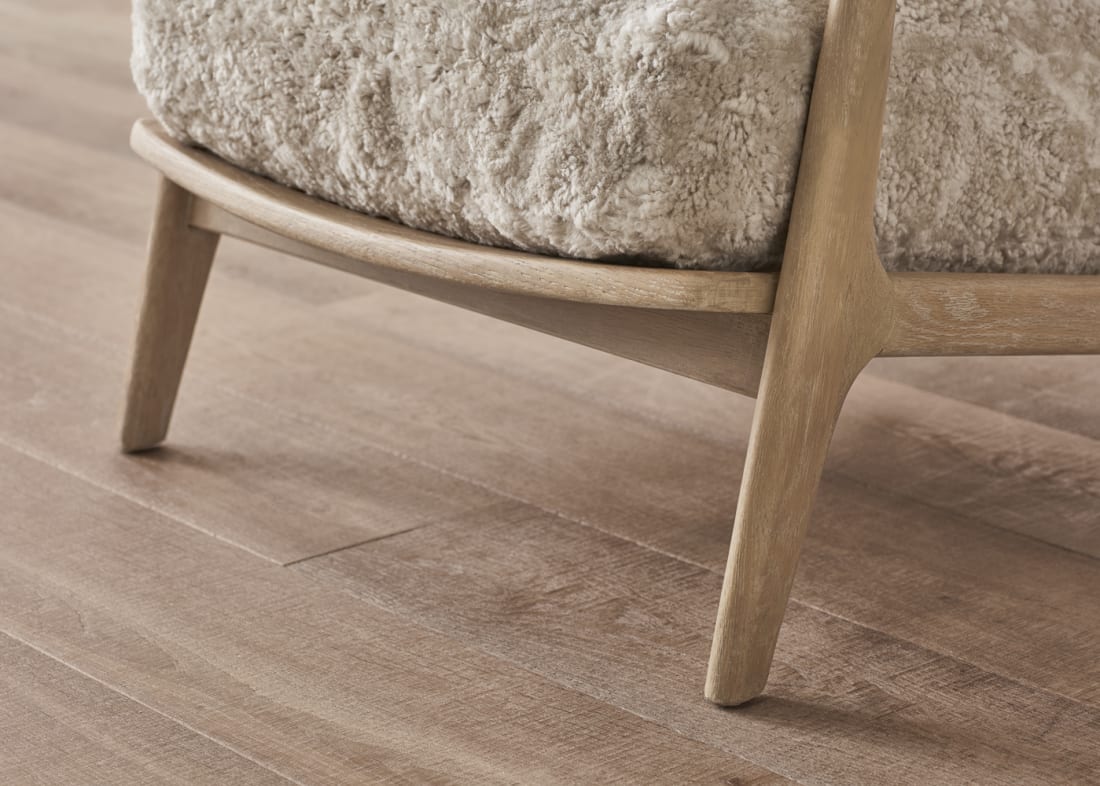 Shearer Squishbag Accent Chair in Whitewashed Oak