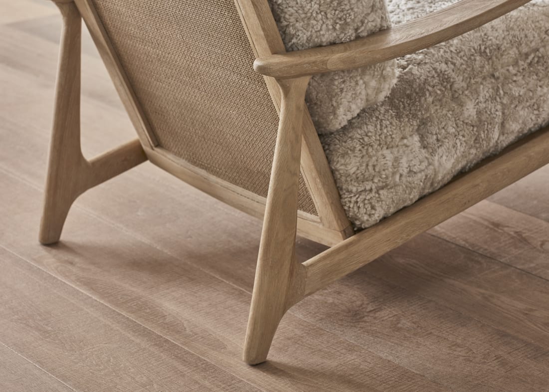 Shearer Squishbag Accent Chair in Whitewashed Oak