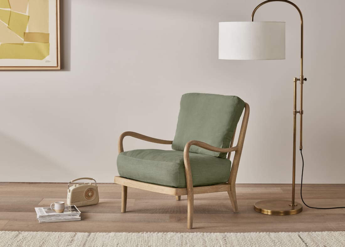Easins Accent Chair in Whitewashed Oak