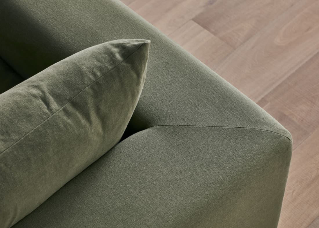 Big Easy Corner Sofa in Waxed Jacket Green Linen