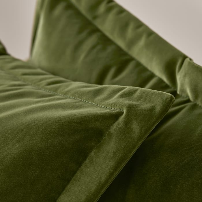 Wodge Sofa in Grass Clippings Green Velvet
