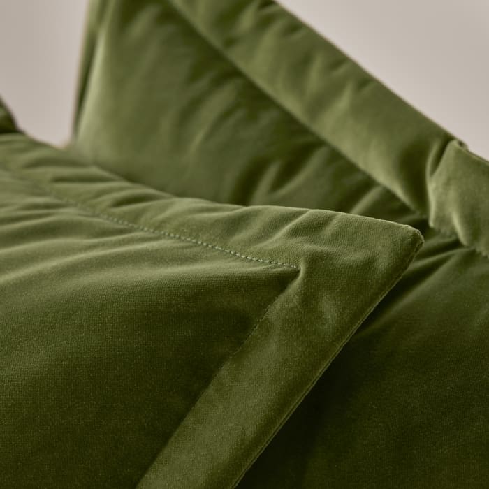 Wodge Sofa in Grass Clippings Green Velvet