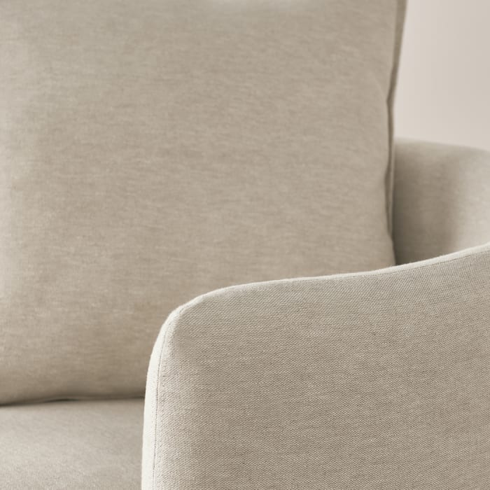 Large Dunkins Accent Chair in Egg Box Beige Linen
