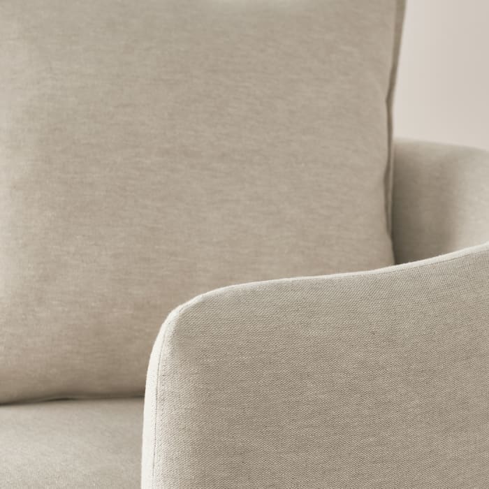 Large Dunkins Accent Chair in Egg Box Beige Linen