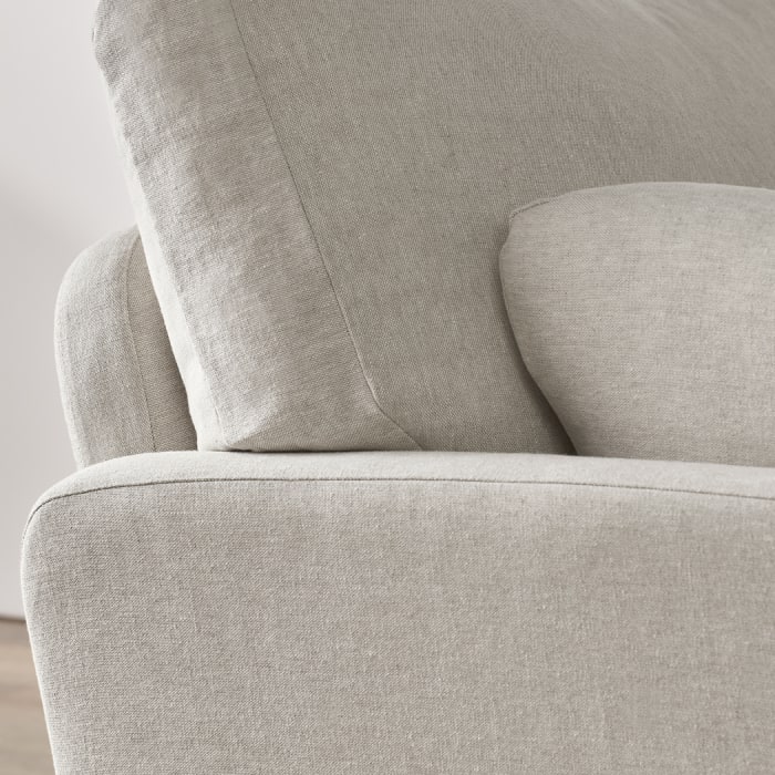 Smithy Even Sided Sofa in Egg Box Beige Linen