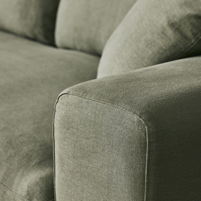 Big Easy Sofa in Waxed Jacket Green Linen