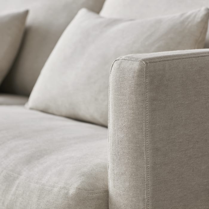 Bruges Corner Sofa in Egg Box Beige Linen