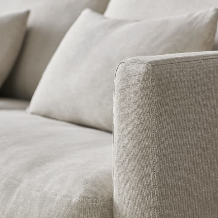 Bruges Corner Sofa in Egg Box Beige Linen