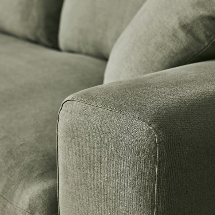 Big Easy Corner Sofa in Waxed Jacket Green Linen