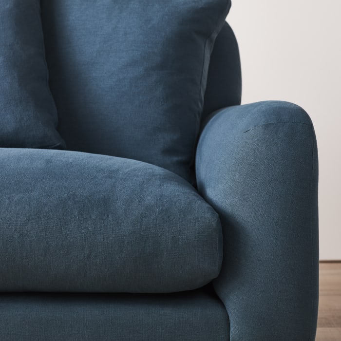Bear Hug Sofa in Hosepipe Teal Linen