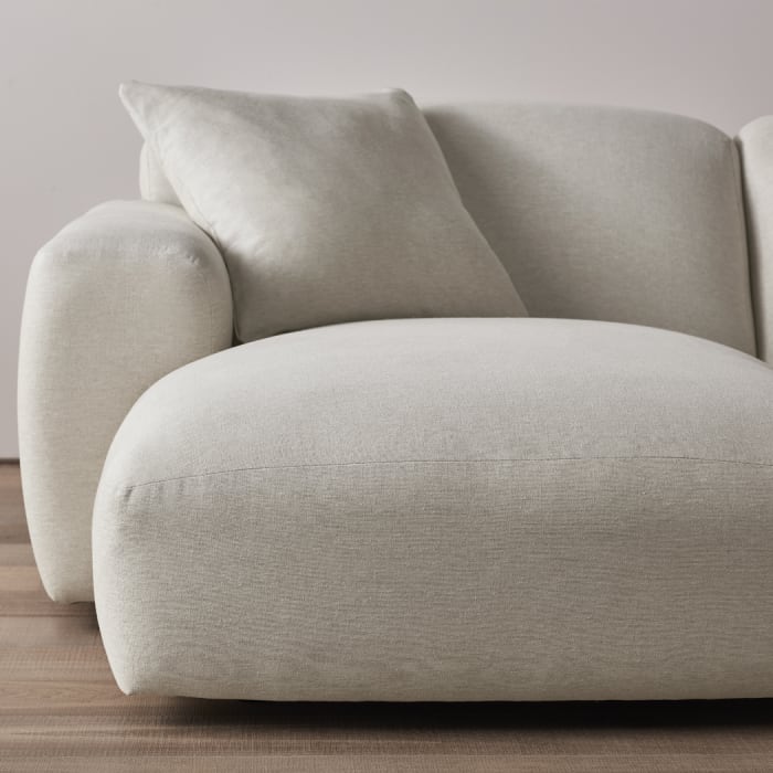Squishblocks Chaise Sofa in Egg Box Beige Linen