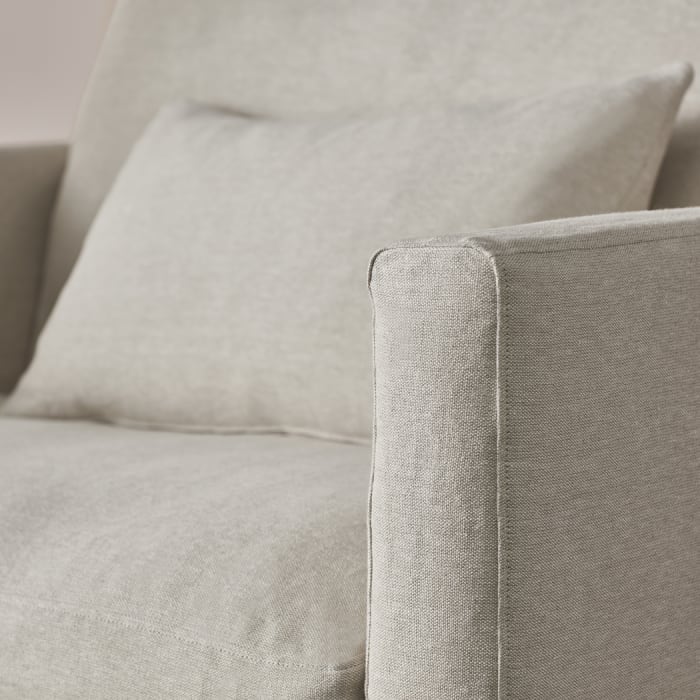 Bruges Armchair in Egg Box Beige Linen