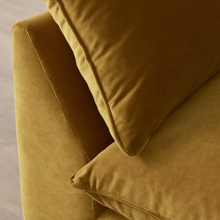 Slow Riser Chaise Sofa in Butterscotch Clever Velvet