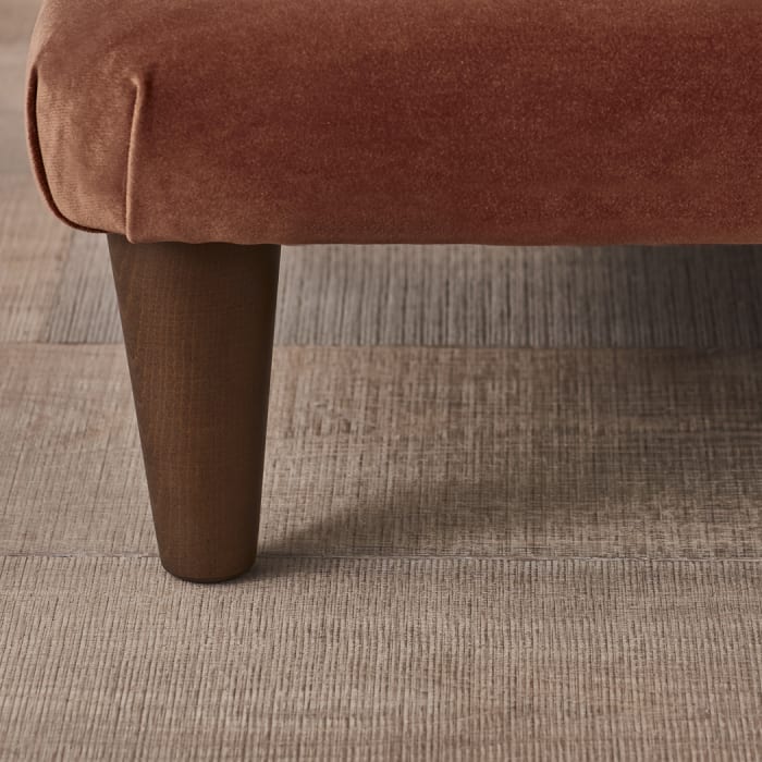 Sugar Bum Sofa in Broken Pot Orange Velvet