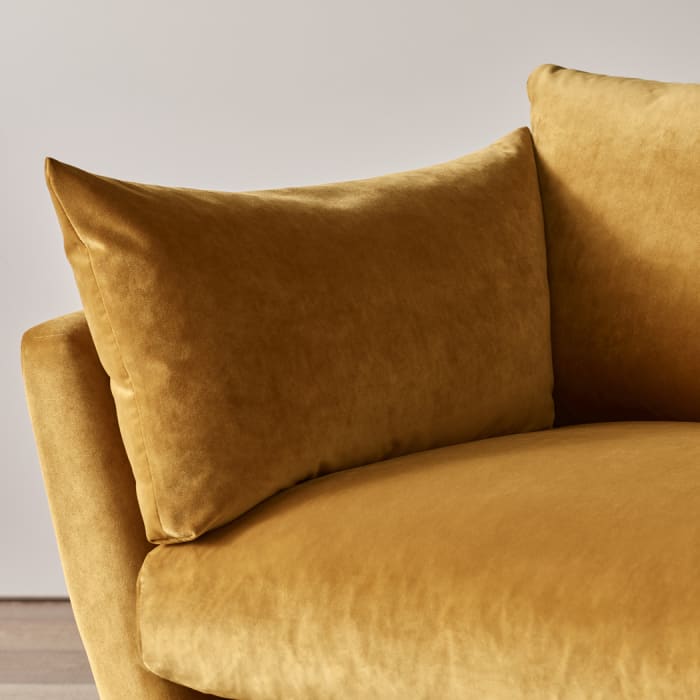 Groover Corner Sofa in Butterscotch Yellow Clever Velvet