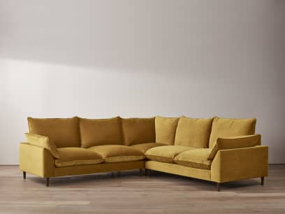 Slow Riser Corner Sofa in Butterscotch Clever Velvet