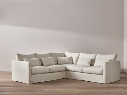 Bruges Corner Sofa in Egg Box Beige Linen