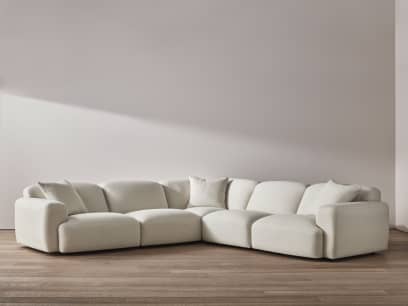 Squishblocks Modular Corner Sofa in Egg Box Beige Linen