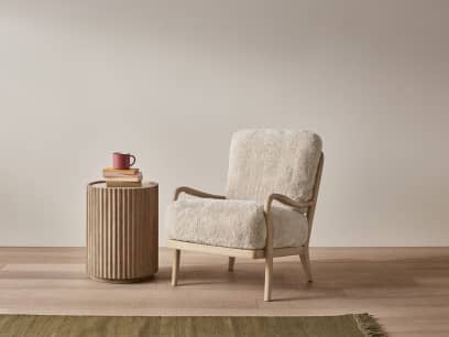 Shearer Easins Accent Chair in Whitewashed Oak