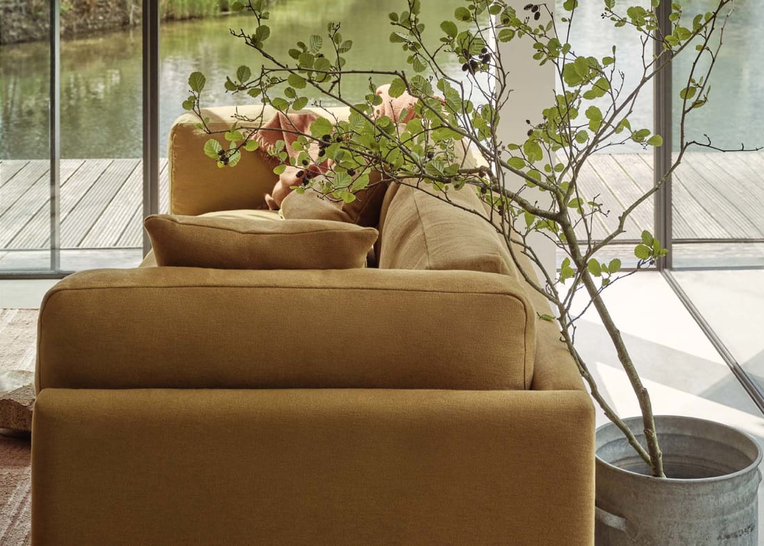 Basecamp Sofa in Treacle Tart Yellow Slubby