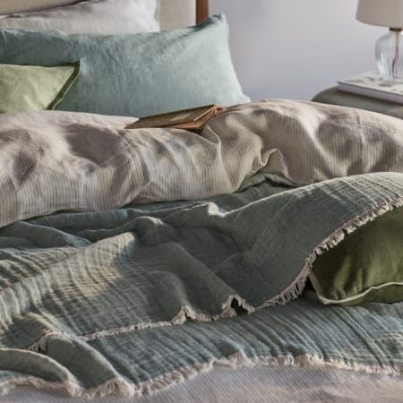 HEATHERY COTTON BLANKET LINEN 136 MORN LIGHT cropped