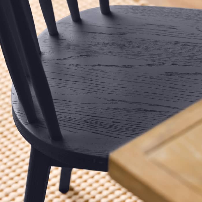 Pair of Drummer Kitchen Chairs in Milky Way Painted Oak