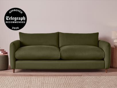Squishmeister Sofa Bed in Waxed Jacket Green Linen