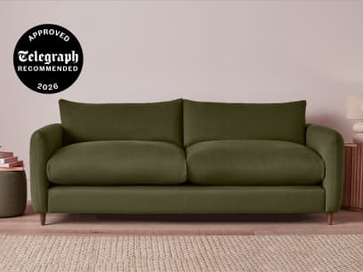 Squishmeister Sofa Bed in Waxed Jacket Green Linen