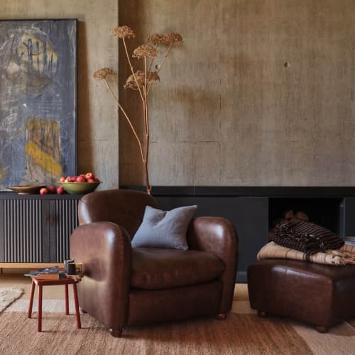 More proof that everything looks cooler in leather.

Nightcap, Dweller and Budge have always been snazzy, but now they look ready for a starring role in a Guy Ritchie film.

Leather furniture, leather armchair, leather bench, leather interiors, timeless design, living room inspiration,
