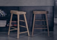 Bumble Kitchen Stool in Dark Oak