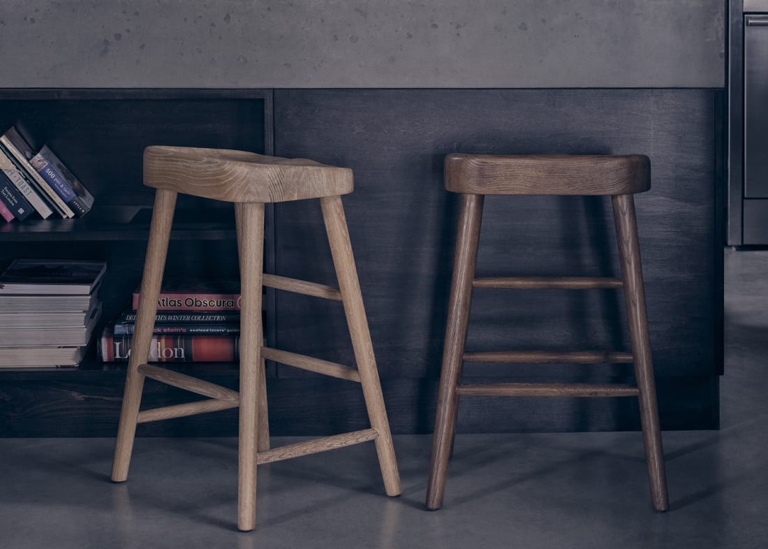 Bumble Kitchen Stool in Light Oak