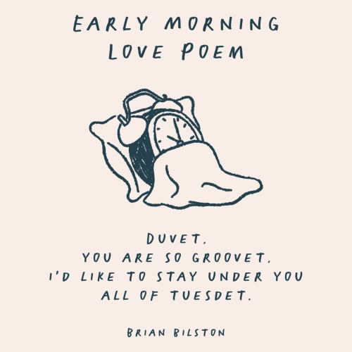 Hands up if this is you 🙋

Poem by @brian_bilston 

********************
Homebody club • no place like home • comfort seekers • home comforts • poems of instagram • british humour • slow mornings • duvet day • happy at home • simple pleasures • everyday comfort • rest and recharge • the joy of home • life at home • Tuesday mood
