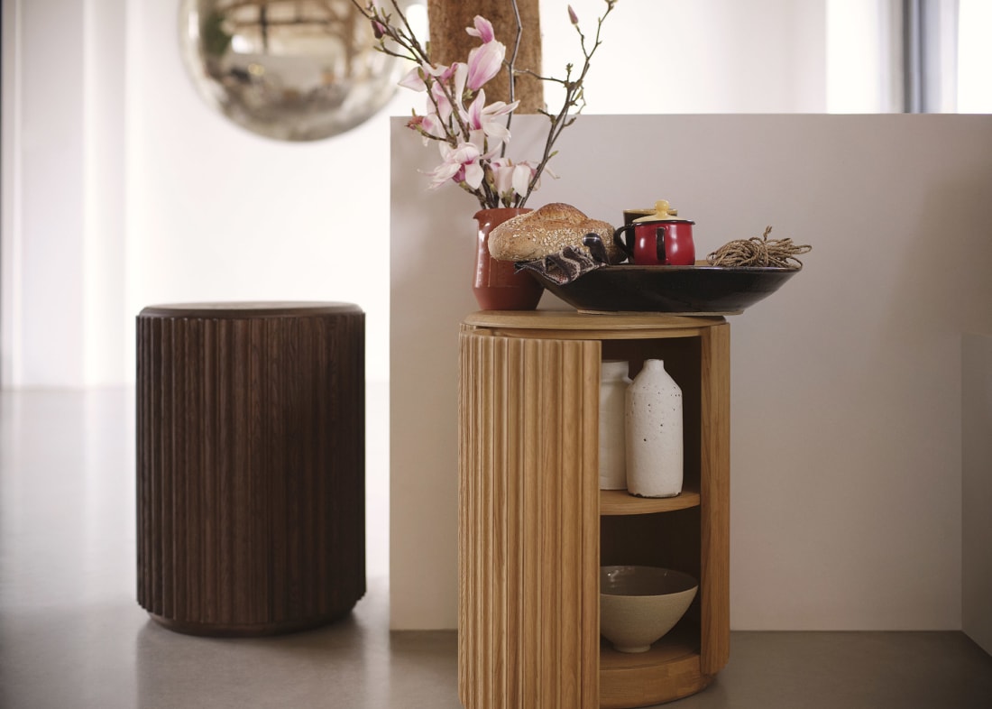Bobbin Side Table with Wooden Top