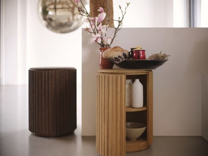 Bobbin Side Table with Wooden Top