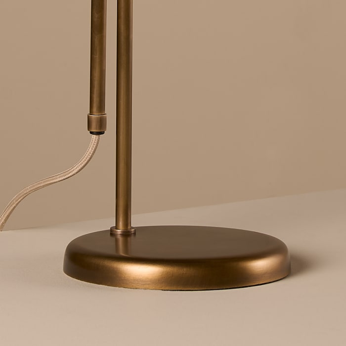 Idler Table Lamp in Antique Brass